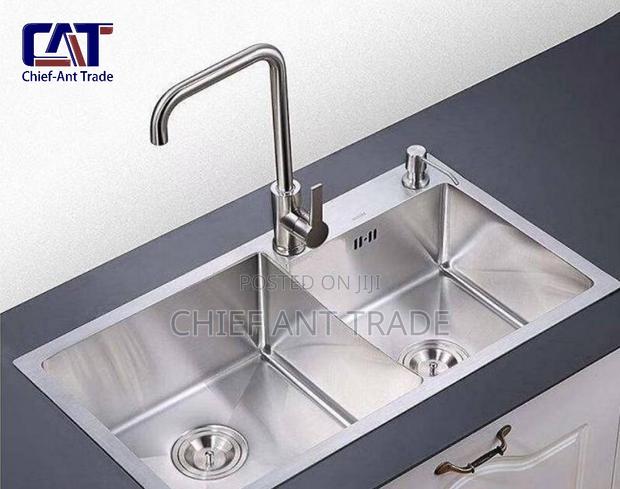 Double Silver Sink + Accessories. 7843 · Photo 6