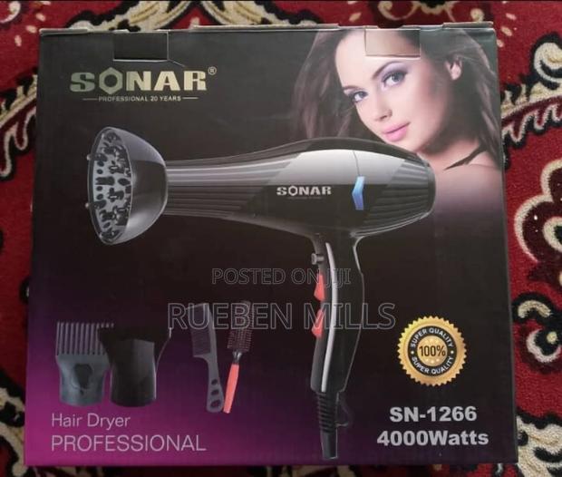 Five in One Black Sonar Salon Hair Dryer 4000 Watts · Photo 1