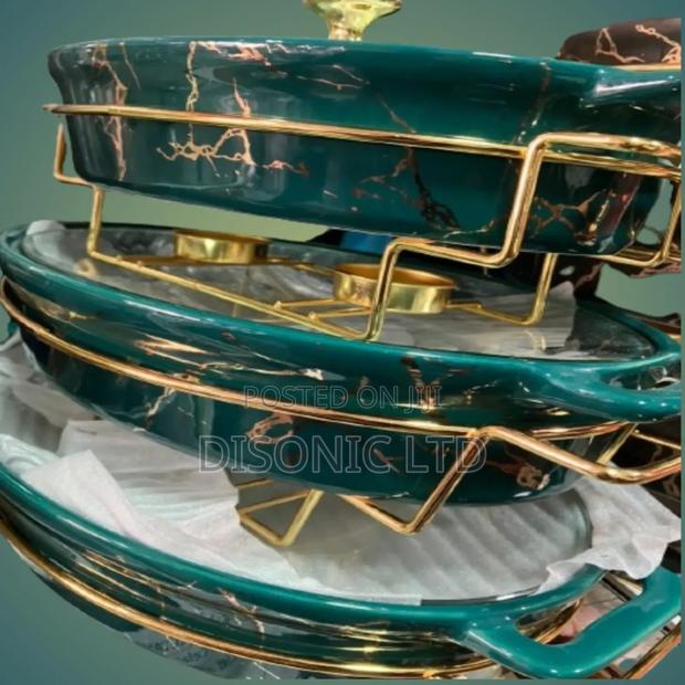 3 in 1 Ceramics Chaffing Dishes With Stands · Photo 1