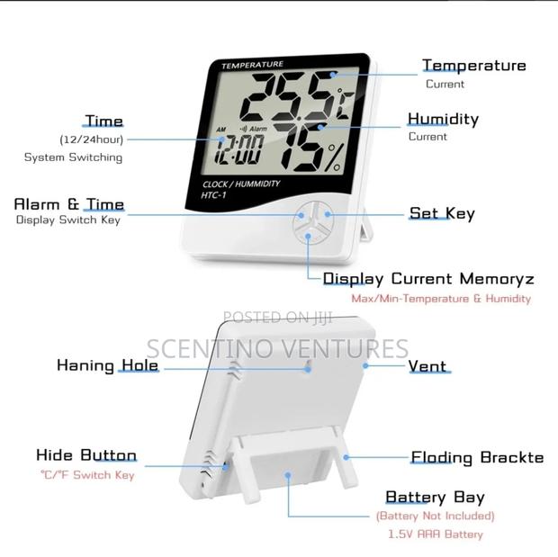 LCD Electronic Digital Thermometer Hygrometer Humidity Meter · Photo 2
