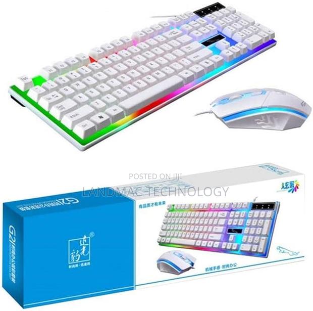 Gaming Keyboard and Mouse Combo, Light Up Silent Computer Ke · Photo 1