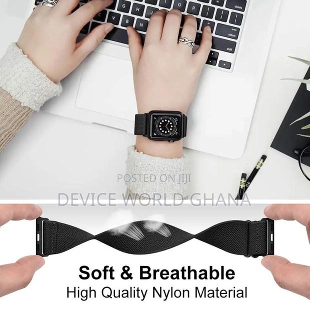 Los Nylon Adjustable Elasti Band 4 Apple Watch Series 1-11(Not A Watch · Photo 5