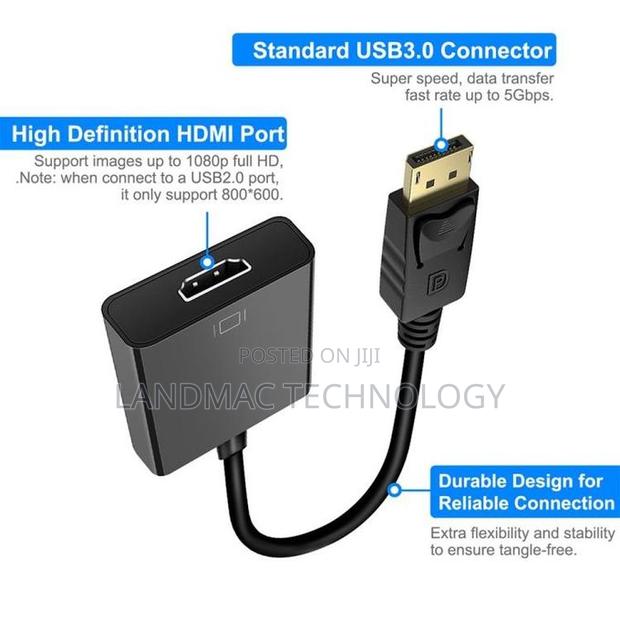 Display Port Male to HDMI Female Adapter Cable · Photo 3