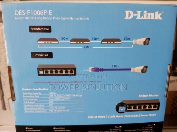 D-Link 6 Port POE+ Switch 10/100 · Photo 2