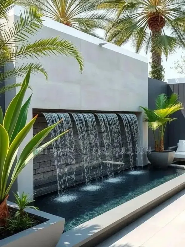 Custom Made Waterfalls Water Fountains Construction Installation · Photo 1