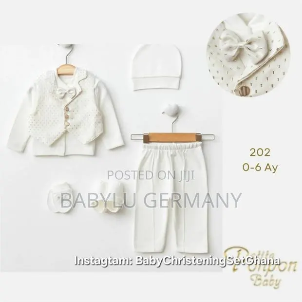 Luxury White Baby Boy Christening or Naming Ceremony Suit Gift Set · Photo 1