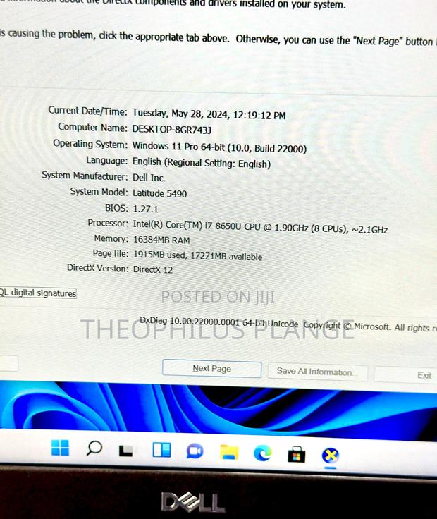 New Laptop Dell Latitude 5490 16GB Intel Core I7 SSD 256GB · Photo 3
