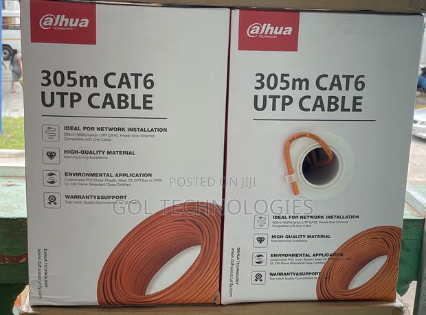 Dahua 305m Cat6 Utp Cable (1000ft) Orange · Photo 1