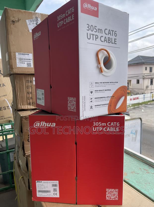 Dahua 305m Cat6 Utp Cable (1000ft) Orange · Photo 3
