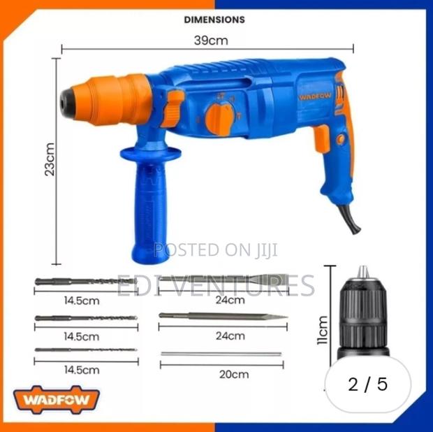 Wadfow 800W Rotary Hammer - Two Chucks Wrh1d26-2 · Photo 1