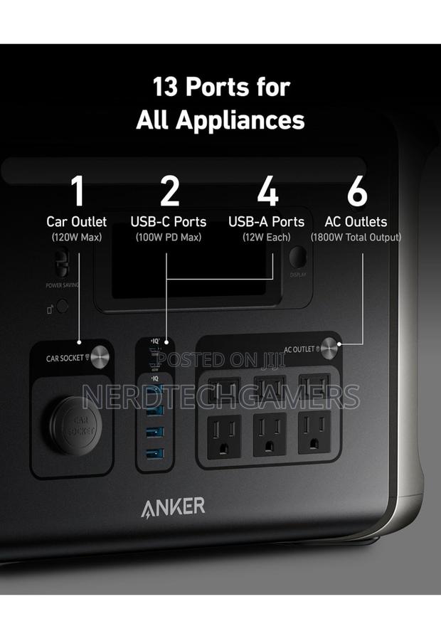 Anker SOLIX F1500 Portable Power Station, 1800W, 1536wh · Photo 5