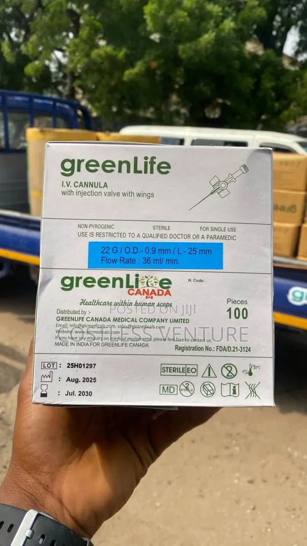 Greenlife I.V Cannula (22g) Blue · Photo 1