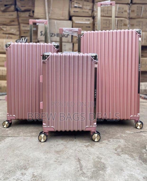 Brand Jony 3set Rosegold Aluminum Trunk Only Locks Suitcase · Photo 2