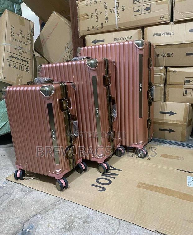 Brand Jony 3set Rosegold Aluminum Trunk Only Locks Suitcase · Photo 4