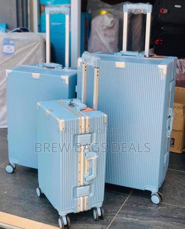Branded Seablue 3set Purely Locks Aluminum Suitcase Bag · Photo 1