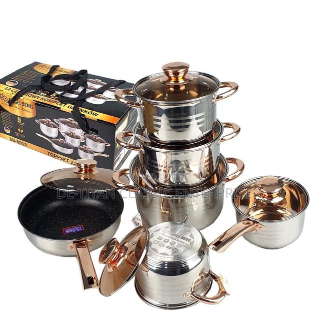 High Quality Made in Germany Stainless Steel Cookware-12pcs · Photo 1