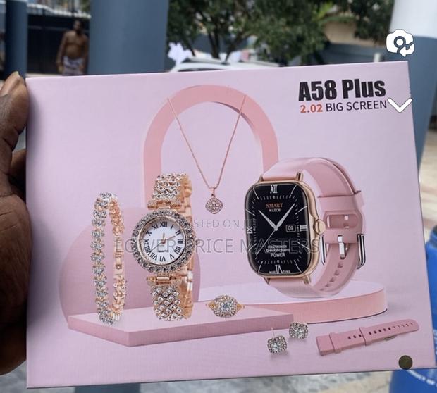 A58 Plus Smartwatch With Golden Jewellery (2 Watches) · Photo 1