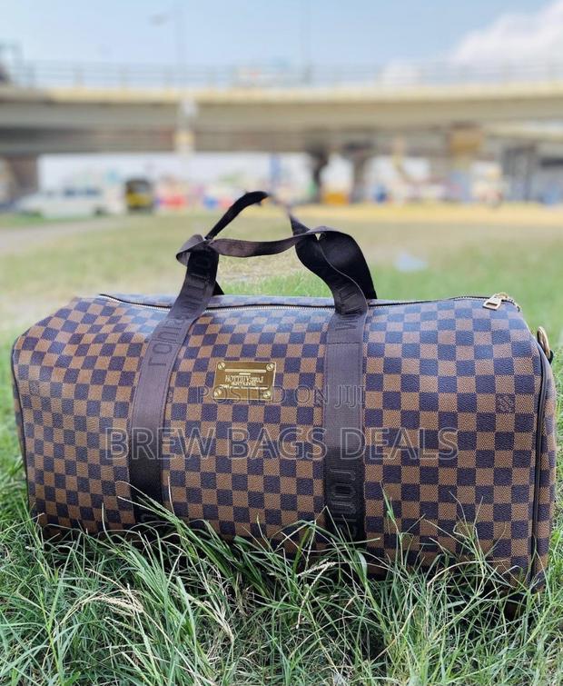 Branded Louis Vuitton Coffee Brown Duffle Traveling Bag · Photo 3