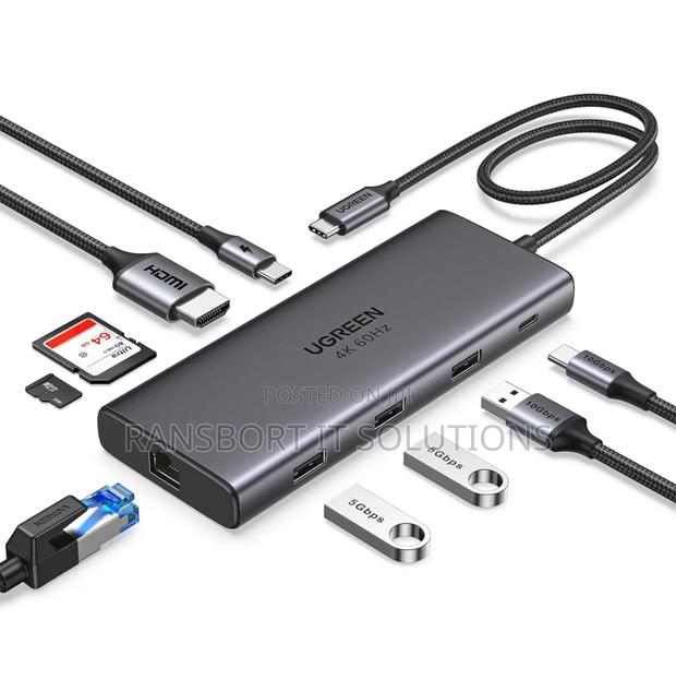 Ugreen Revodok Pro 109 USB C Hub Adapter 9 in 1, Card Reader Dongle · Photo 1