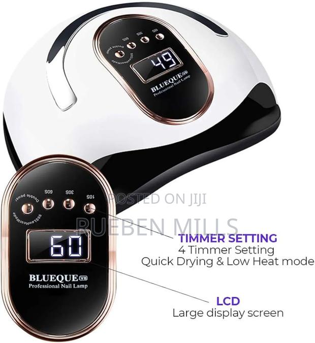 168W Blueque V8 Gel Polish Nail Dryer Lamp 2 in 1 UV Led · Photo 2