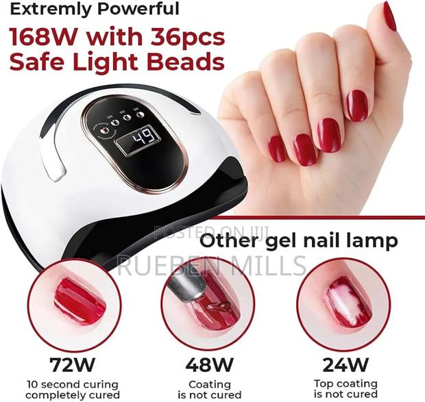 168W Blueque V8 Gel Polish Nail Dryer Lamp 2 in 1 UV Led · Photo 3