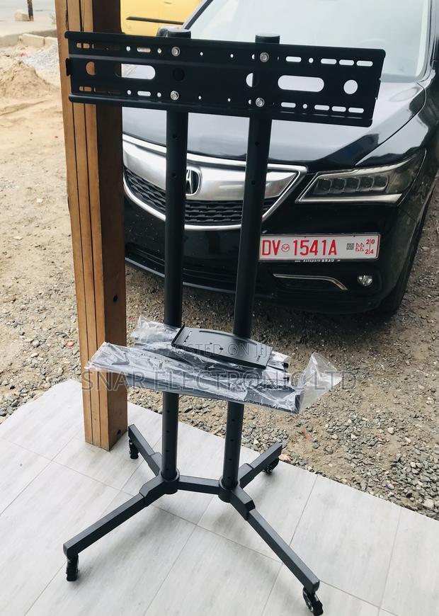 Highly Safe TV Stand With Wheels Height Adjustable 32-65" · Photo 1