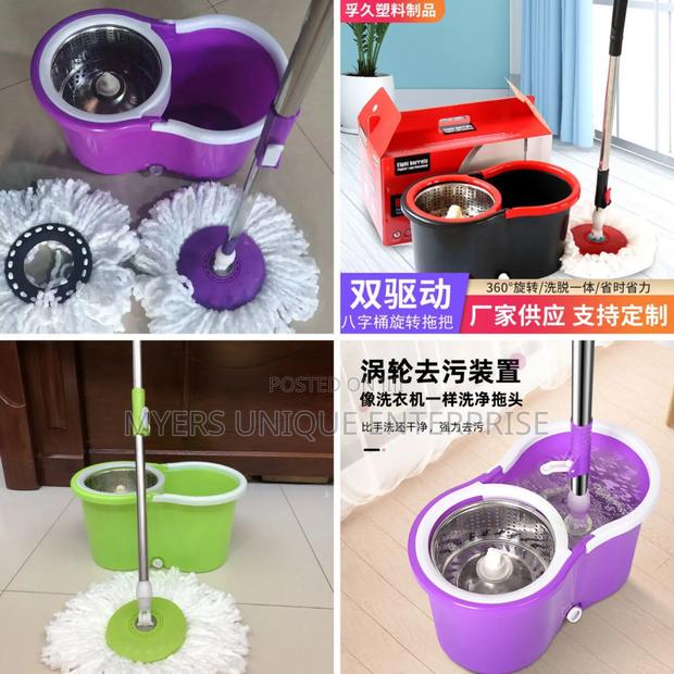 Long Lasting 360 Spin Mop Bucket With 2 Mop Heads · Photo 1
