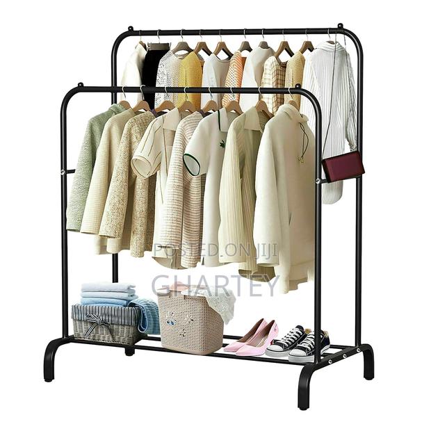 Portable Multifunctional Clothes Rack With Shelves · Photo 1