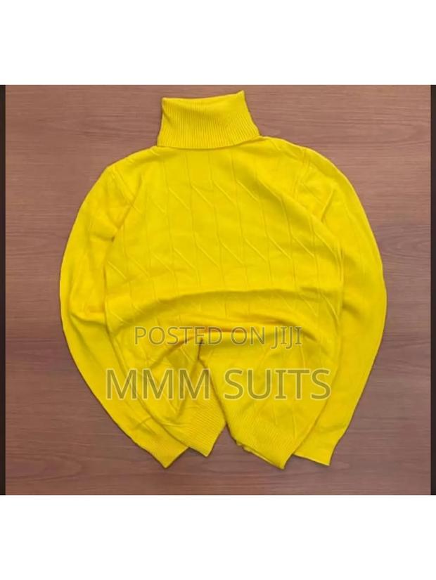 Quality Unisex Turtleneck Shirt in Yellow Colour · Photo 1