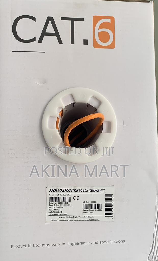 Hikvision Cat6 CCA Orange Cat6 Cable Cable · Photo 2