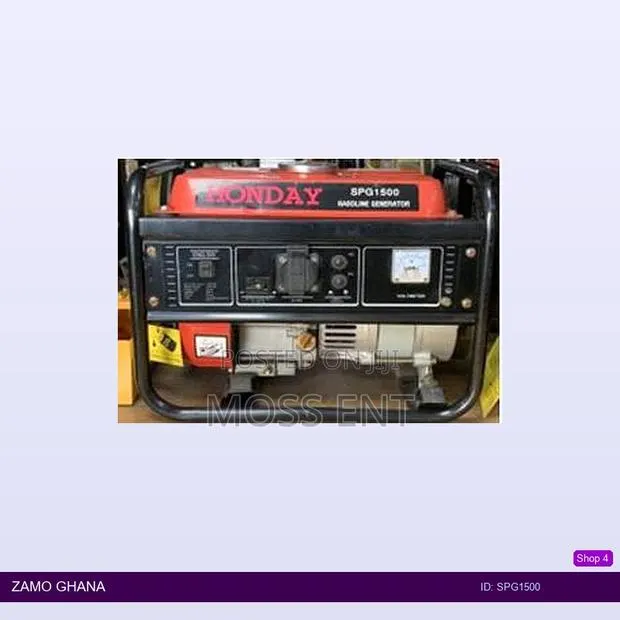Generator Gasoline 1.0 - 1.1kw Red - Spg1500 · Photo 1