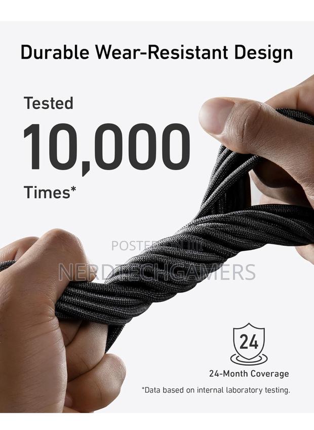 Anker USB C to C Cable (240W, 3 Ft), Bio-Braided Fast Charge · Photo 4