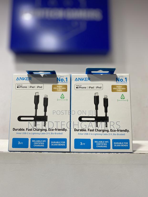 Anker USB C to C Cable (240W, 3 Ft), Bio-Braided Fast Charge · Photo 1