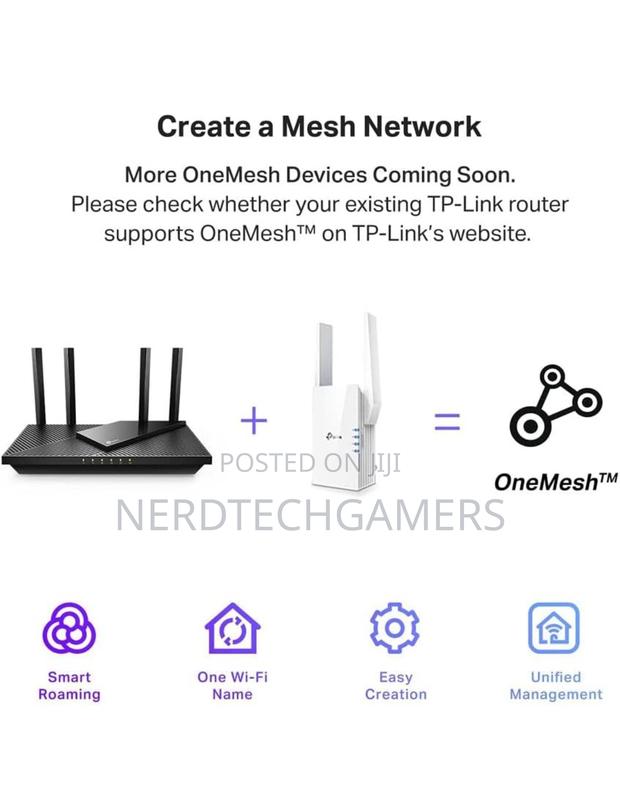 Tp-Link Ax1800 Wifi 6 Extender(Re605x)-Internet Booster. · Photo 3