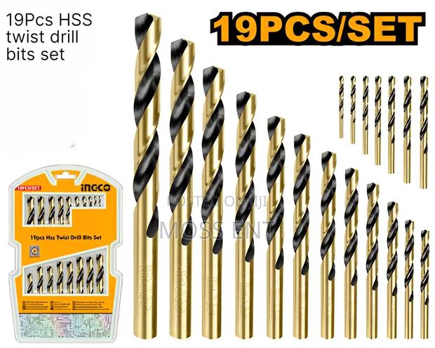 19pcs HSS Twist Drill Bits Set - Akdb9190 · Photo 1