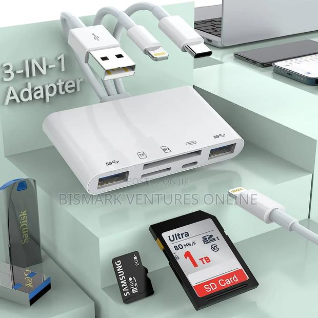 5in-1 iPhone Memory Card Reader, USB OTG Adapter SD/TF Card · Photo 3