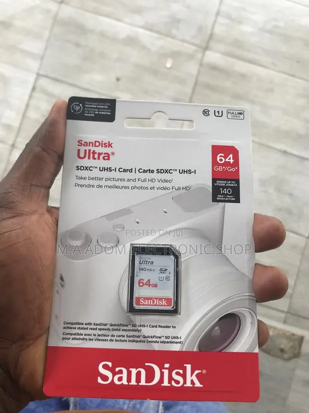 Sandisk 64GB SD Card for Camera · Photo 1