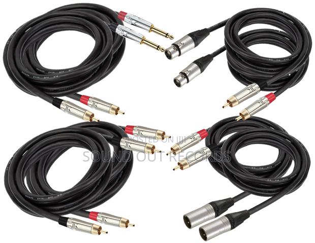 1pair Studio Quality Male RCA to RCA/XLR/TS Cables · Photo 1