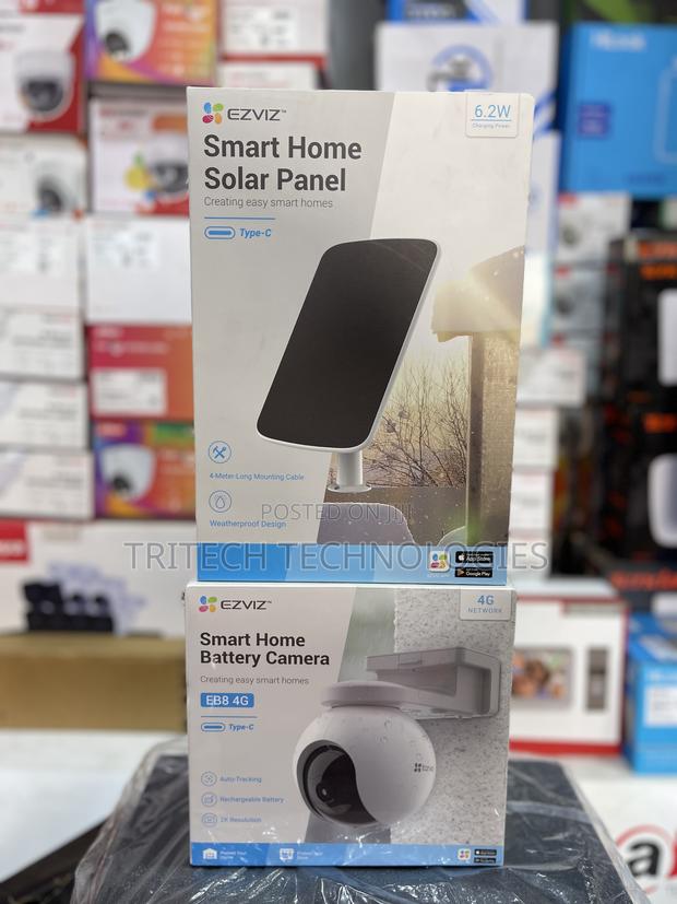 EZVIZ EB8 Pan Tilt 4G Battery Security Camera + Solar Panel · Photo 1