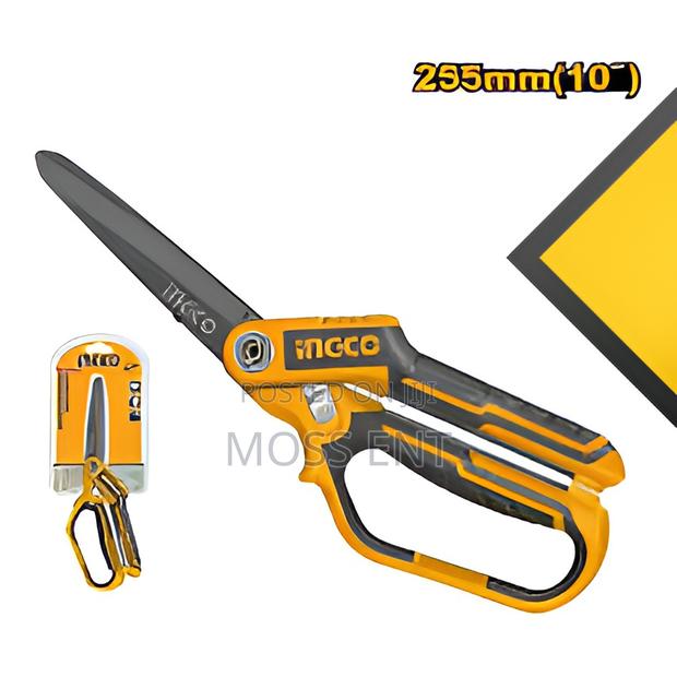 Rubber Grip Long-Blade Heavy Duty Scissors 10" - Hscrs832558 · Photo 1