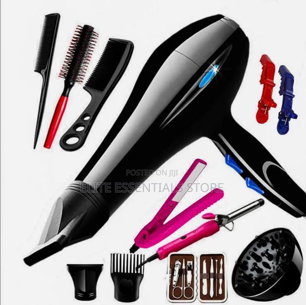6 in 1 Hair Dryer, Straightener, Curler, Combs and Nail Care · Photo 1