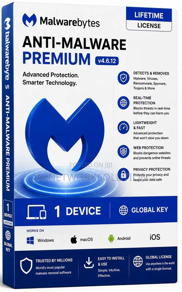 Malwarebytes Anti-Malware Premium V4.6.12 Lifetime 1 Device Global Key · Photo 1