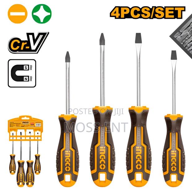 4 PCS Screwdriver Set Rubber Handle - Hksd0428 · Photo 1