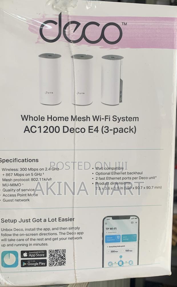 Tp-Link Deco E4 Home Mesh Wi-Fi System (3 Pack) · Photo 4