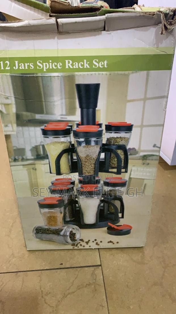 12pcs Rotating Spice Jars With Rack · Photo 2