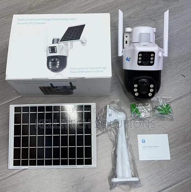 Dual Lens 4g Solar Powered 12mp CCTV Camera, Eseecloud App · Photo 1