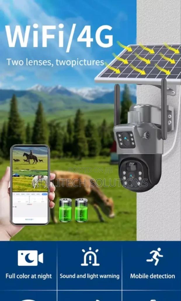 2026 Solar 4g Dual Lens 12mp CCTV Security Camera, Eseecloud · Photo 1