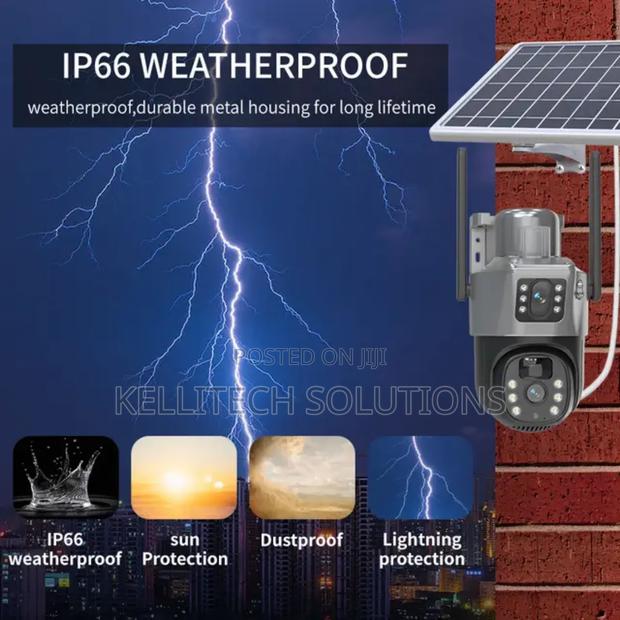 2026 Solar 4g Dual Lens 12mp CCTV Security Camera, Eseecloud · Photo 2