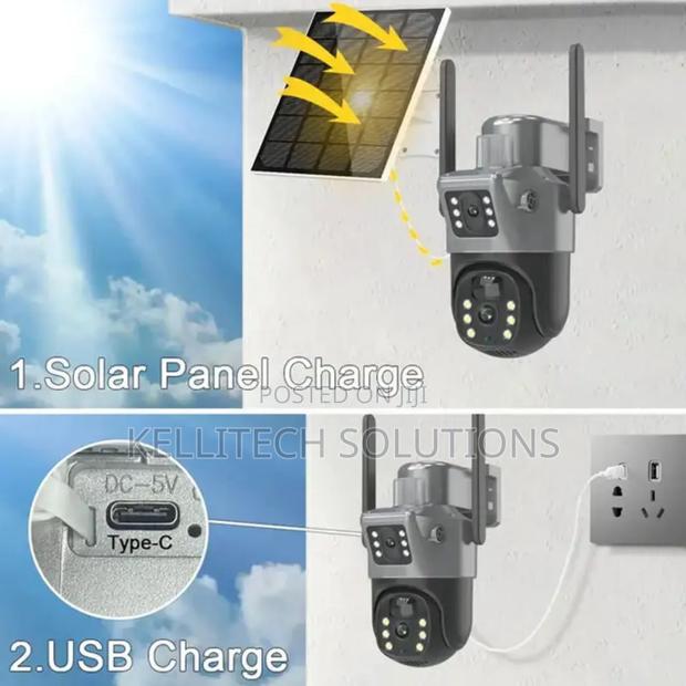 Latest Chip Solar 4g Dual Lens CCTV 12mp · Photo 2