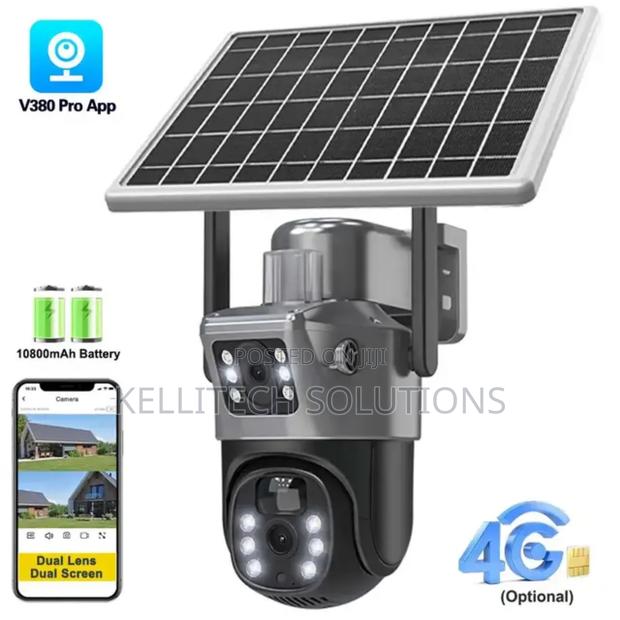 2026 4g Sim Dual Lens PTZ 12mp CCTV Security Camera With Solar Power · Photo 1